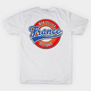 Montpellier Occitania France retro logo T-Shirt